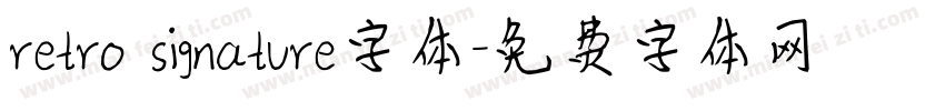 retro signature字体字体转换